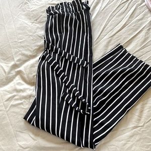 Black and white dressy pants